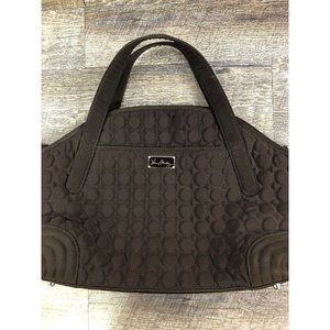 Vera Bradley Brown Quilted Handbag Cocoa Moss Lined Purse